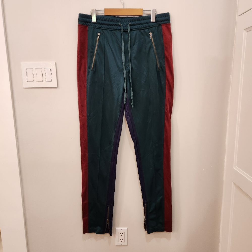 Ninth Hall Track Pants Joggers Sweatpants Mens XL Gray Drawstring Vintage Y2K